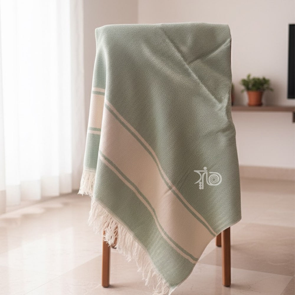 Handgewebtes Baumwoll-Badetuch Mini – Zweiseitig & Natürlich