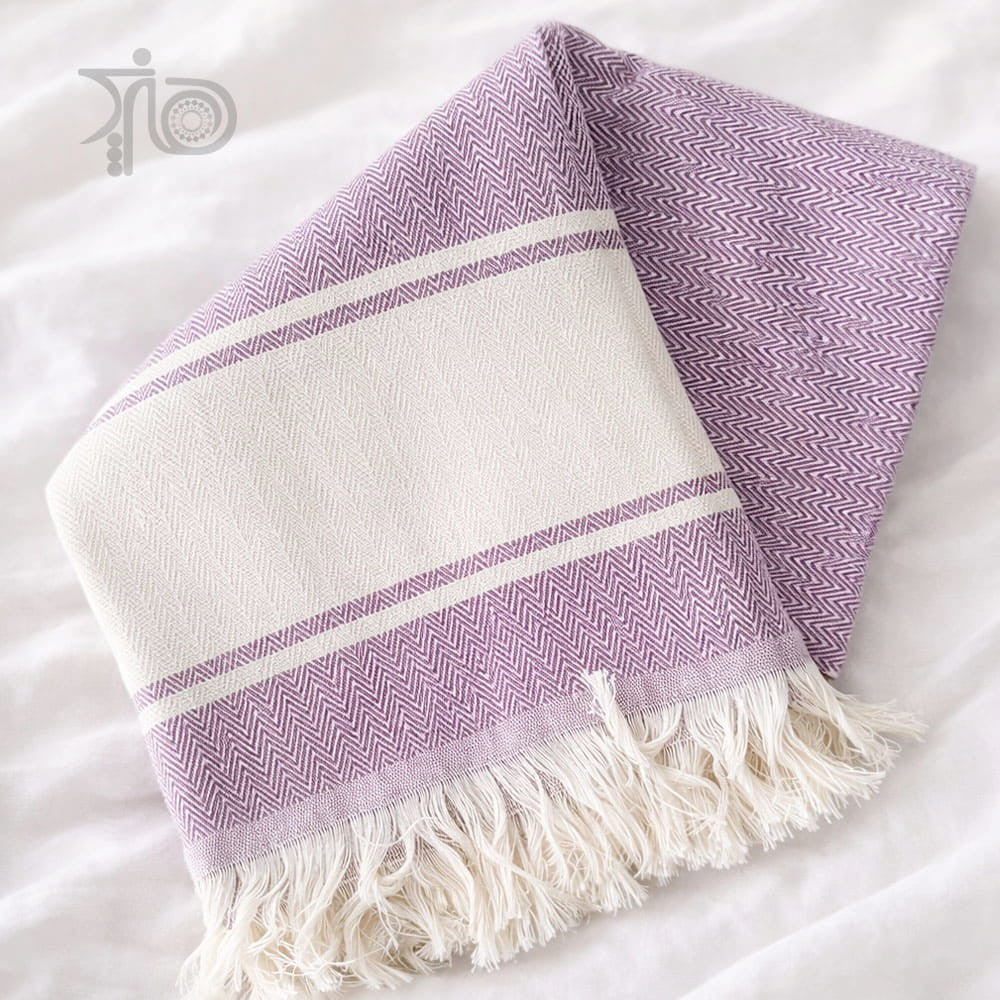 Handgewebtes Baumwoll-Badetuch Mini – Zweiseitig & Natürlich