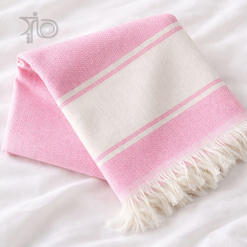 Handgewebtes Baumwoll-Badetuch Mini – Zweiseitig & Natürlich