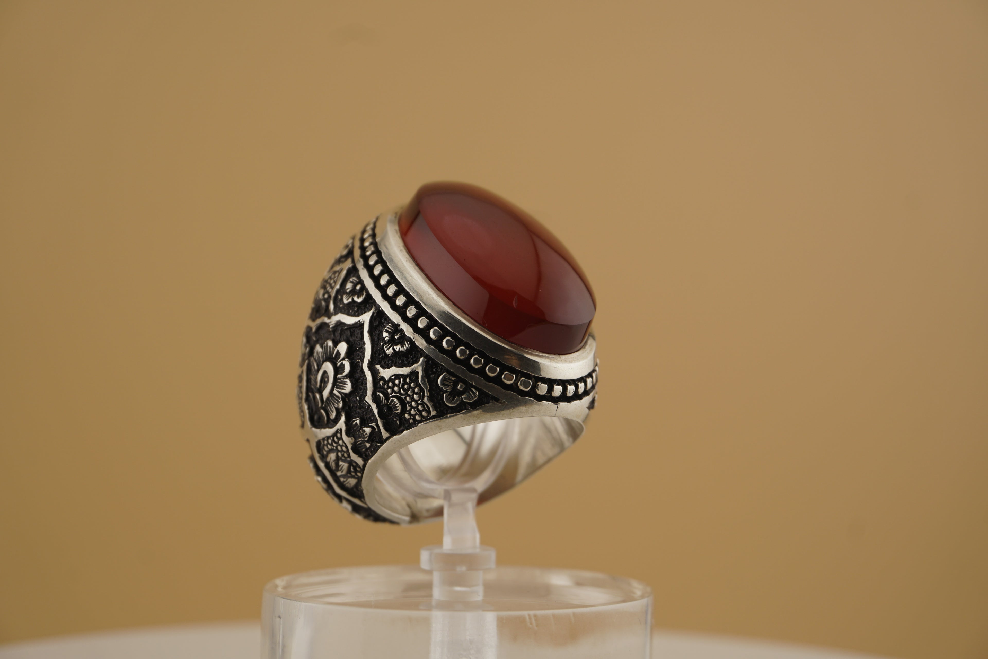 Handgefertigter Silberring mit Jemenitischem Achat